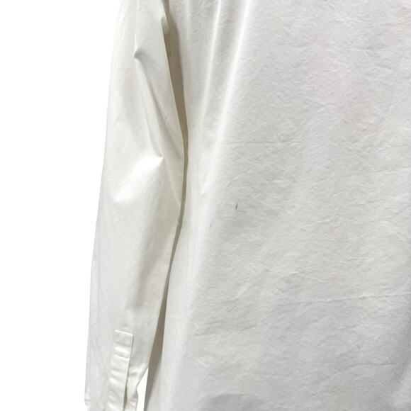 COS White Poplin Long Sleeve V-neck Side Tie Wrap Longline Top - Picture 6 of 13